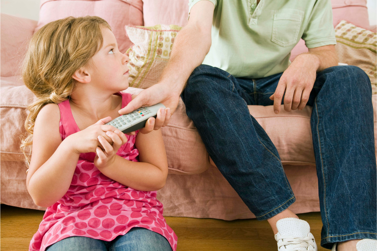 TVの見過ぎを注意する親