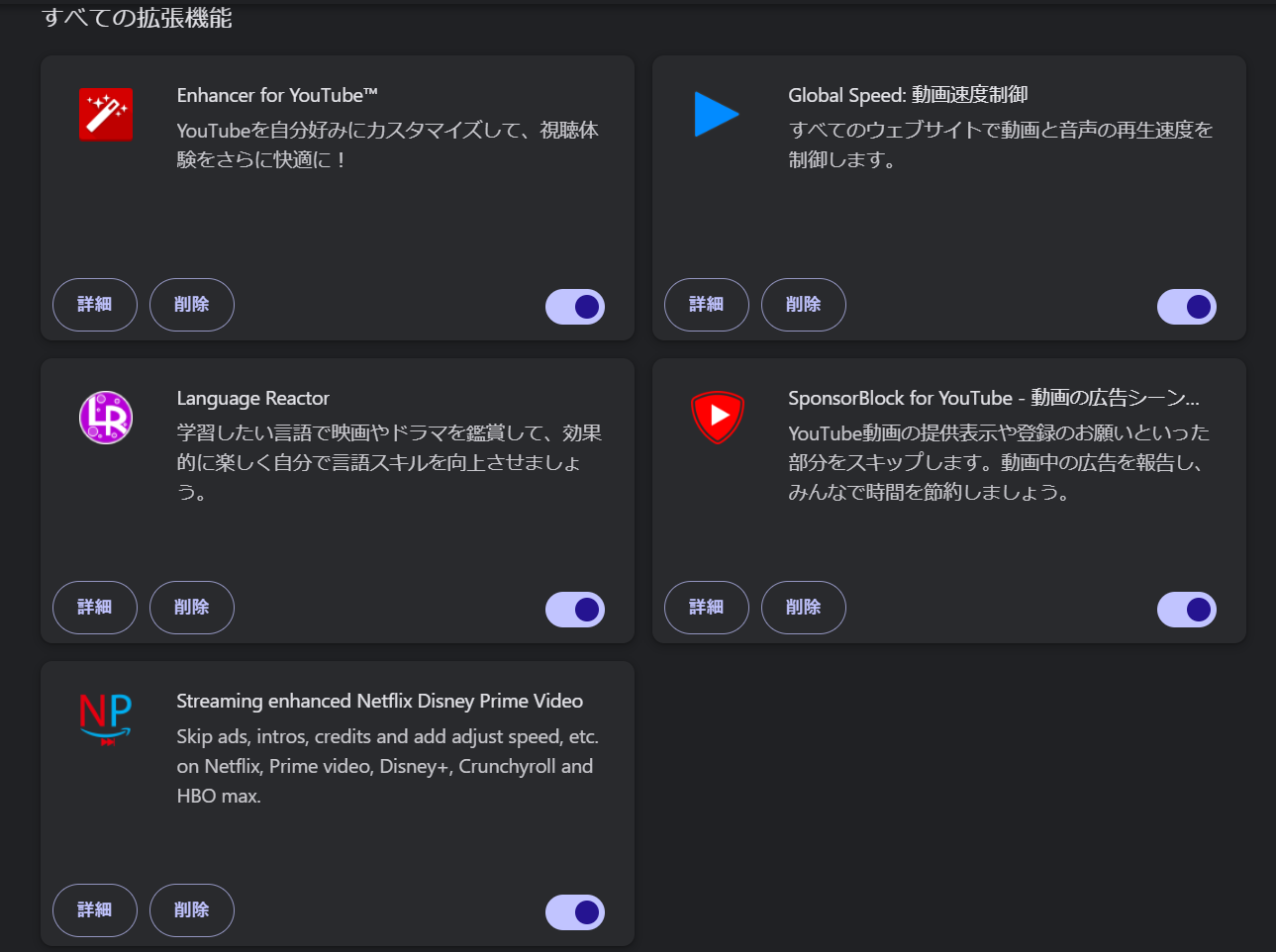 ブラウザに導入している5つの拡張機能一覧