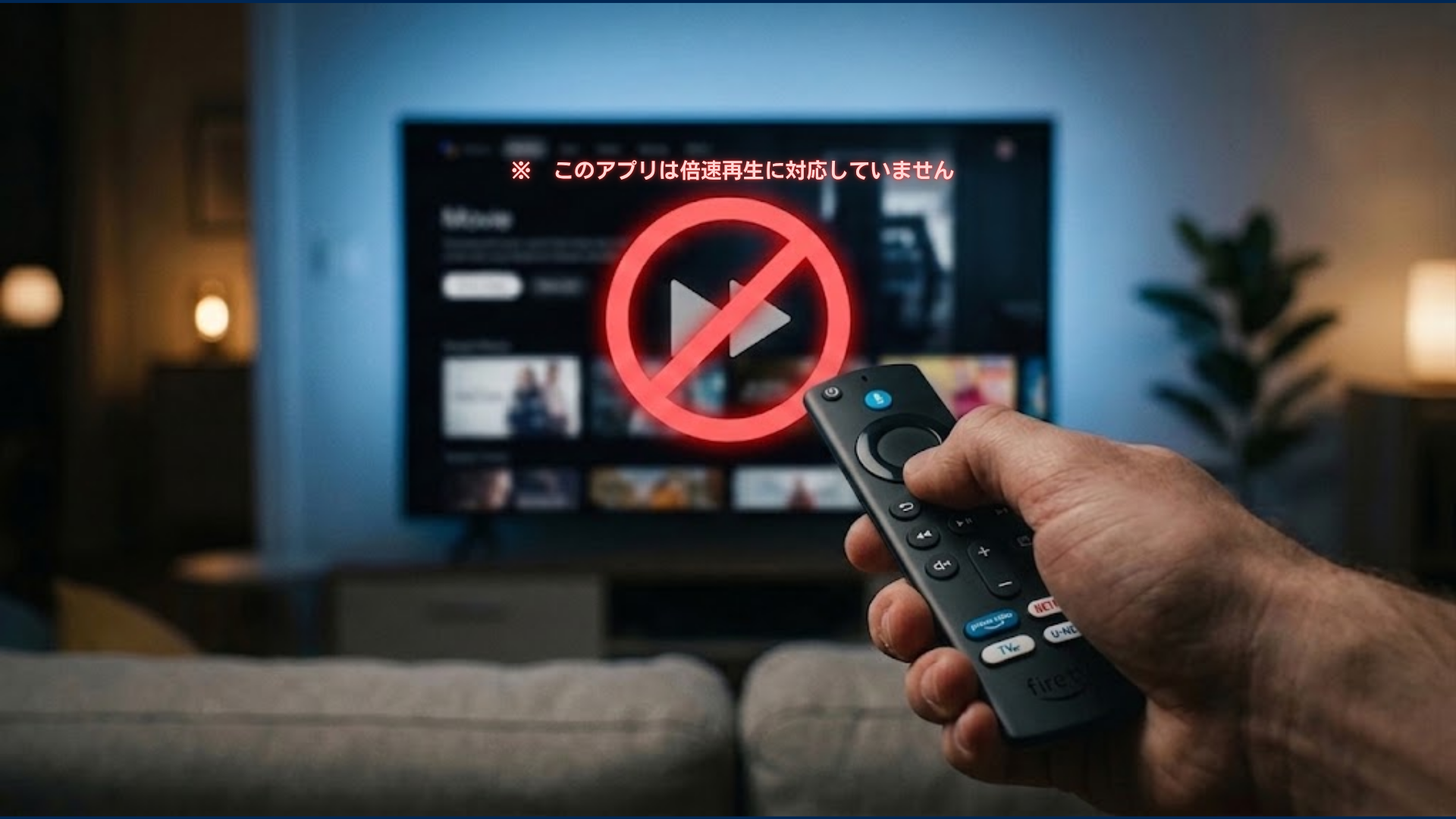 倍速再生に対応していないFire TV Stick内のVOD